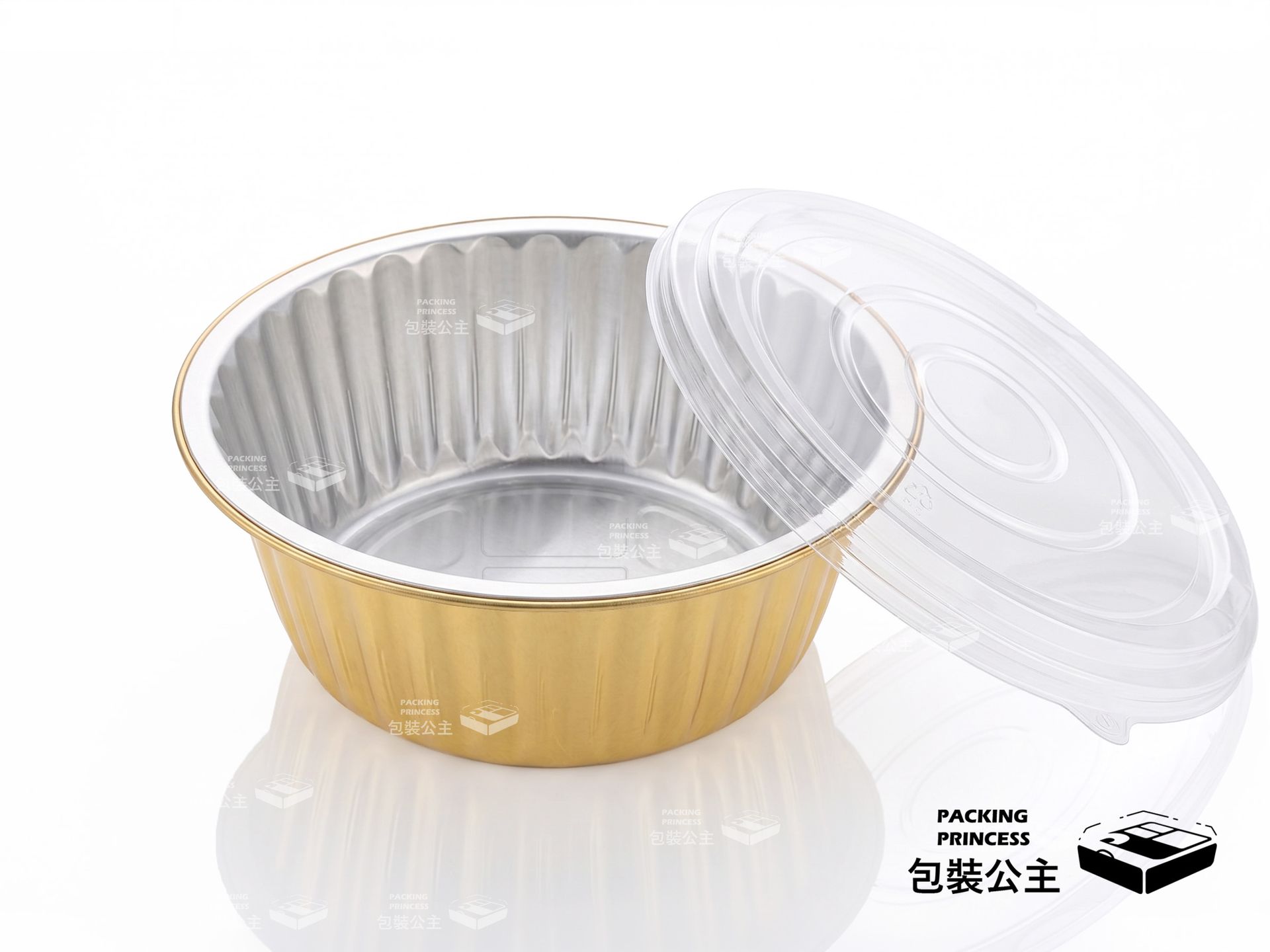 Y180-1200 金色圓型鋁箔皿詳細規格：1200cc 大容量，專業加厚材質，適合外帶火鍋、大份量湯品與商業餐飲包裝需求