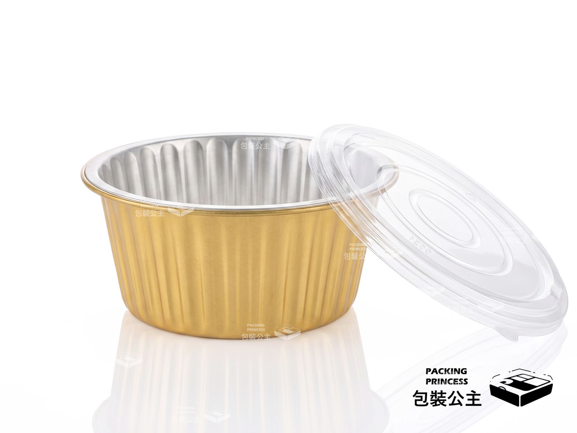 Y180-1370 特大容量金色鋁箔皿：1370cc 特深設計，適合飯店外帶燉補、多人份合菜與海鮮料理盛裝，包裝公主專業推薦