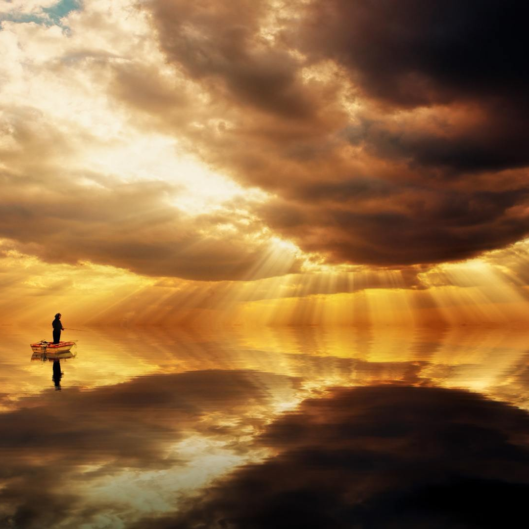 Sun shining through cloud