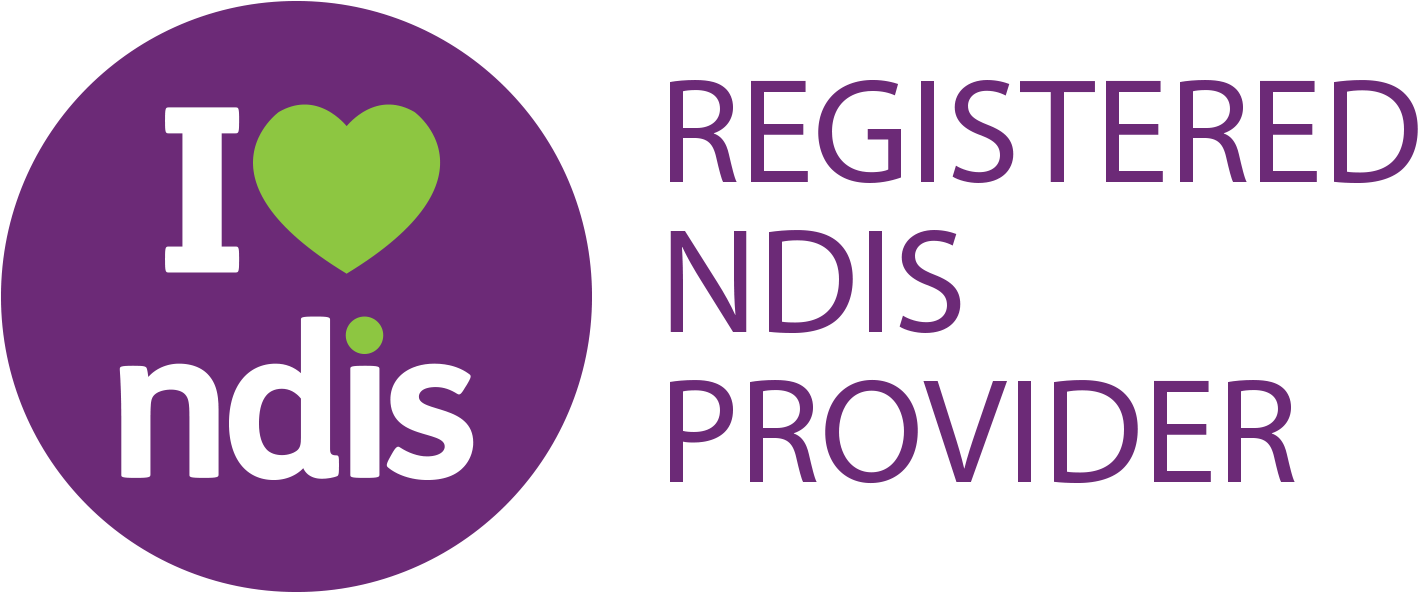 A logo that says i love ndis registered ndis provider