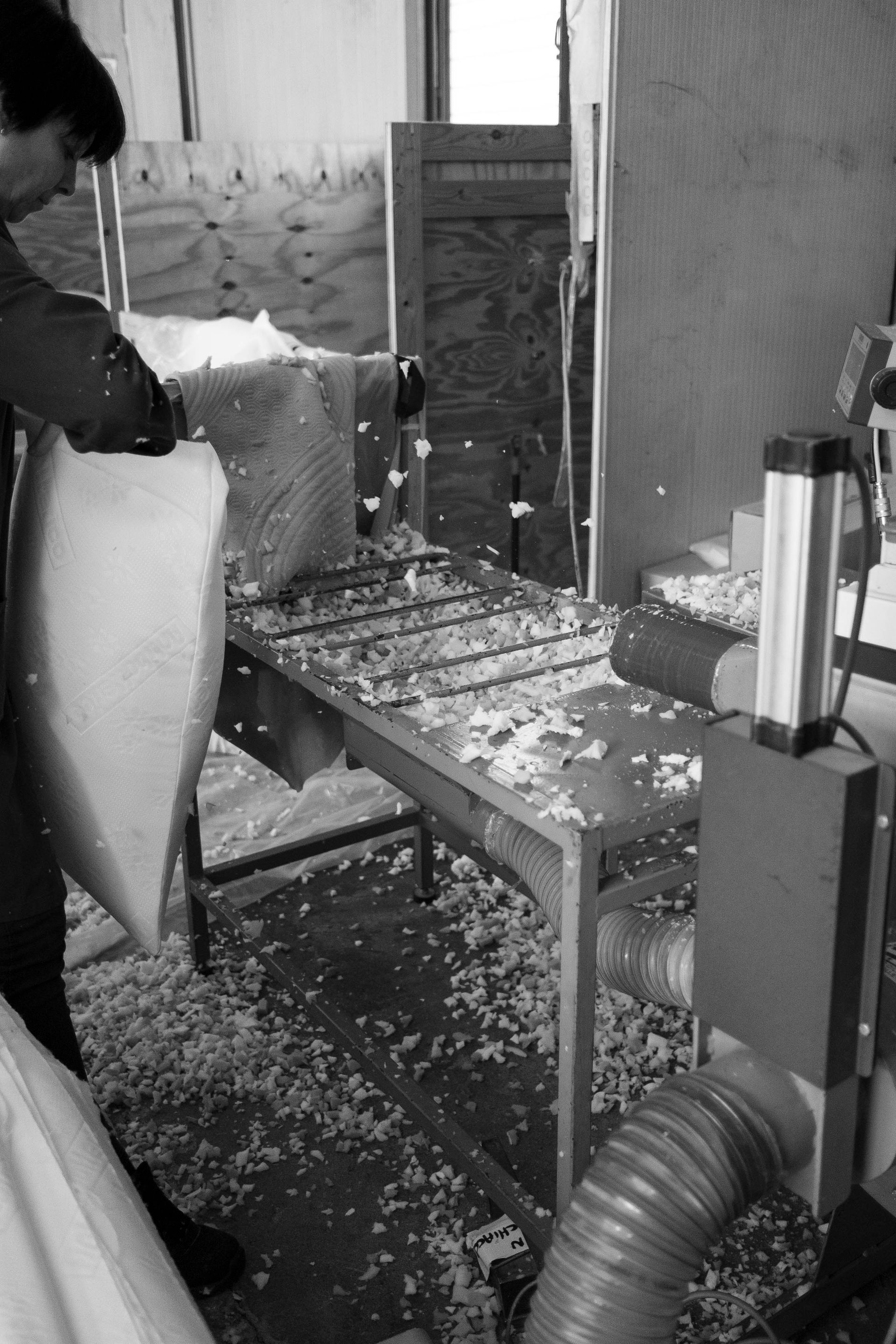 Foto produzione materassi Fabbrica di materassi Dormire Materassi Filone