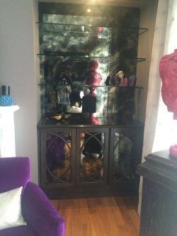 Antique Mirror with Shelves - custom art glass in Baltimore, MD