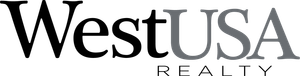 WestUSA Realty logo, black text "West" and grey "USA" on white background, "REALTY" below.