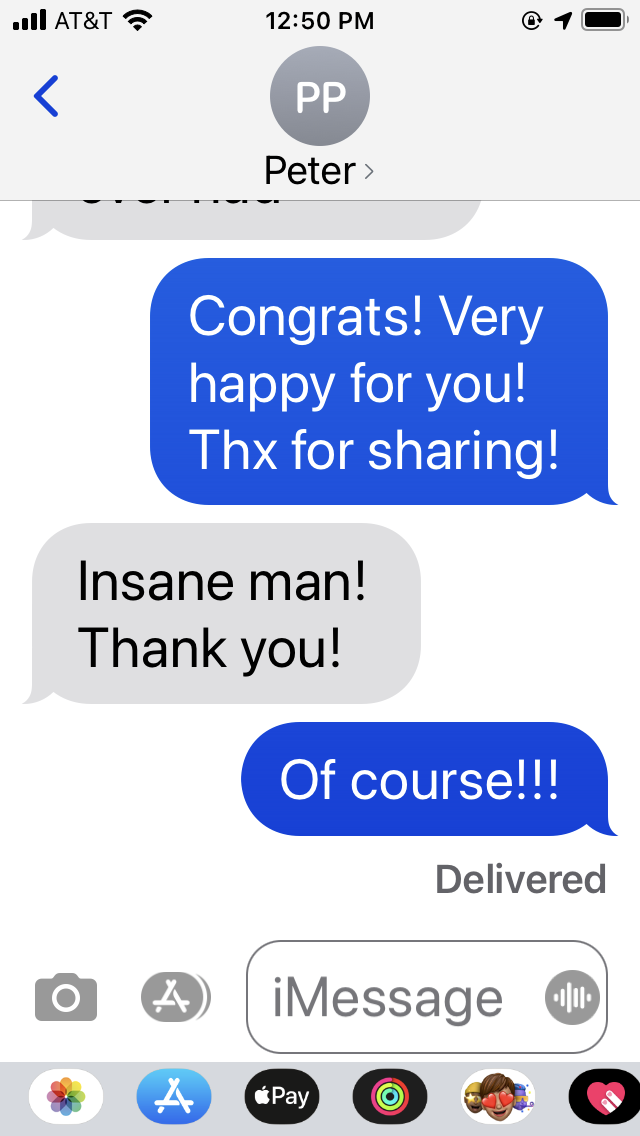 Congrats very happy for you thx for sharing insane man thank you of course delivered