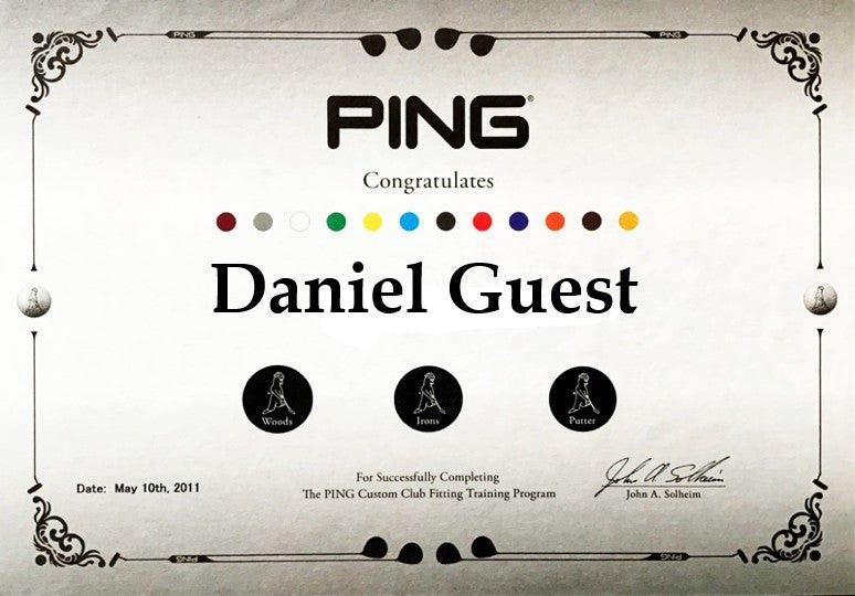 A certificate that says ping congratulates daniel guest