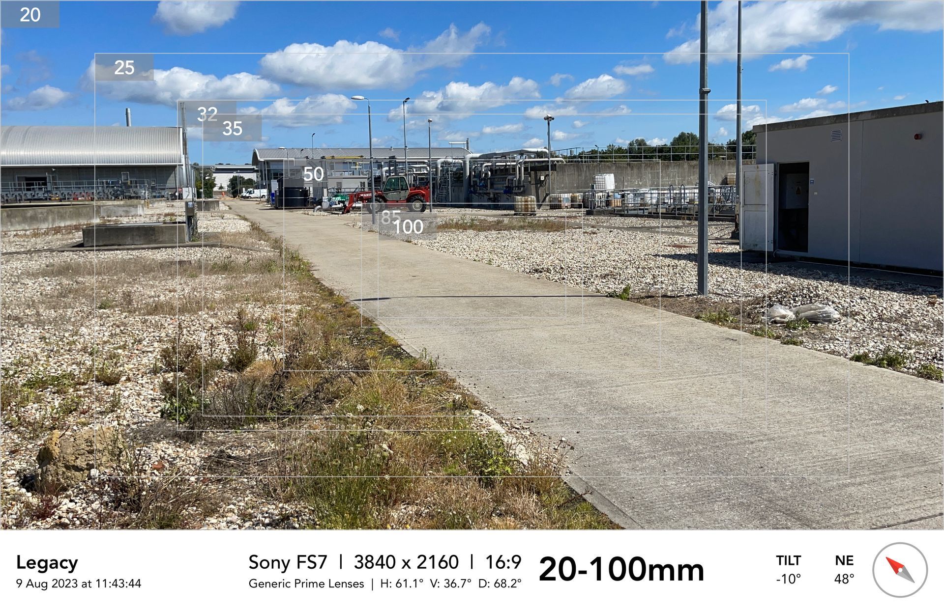 A screenshot of a legacy camera with a 20-100mm focal length