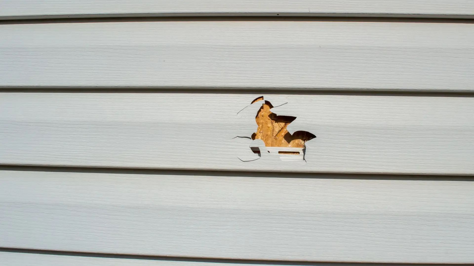 Old vinyl siding showing cracks, warping, and fading caused by Midwest weather exposure