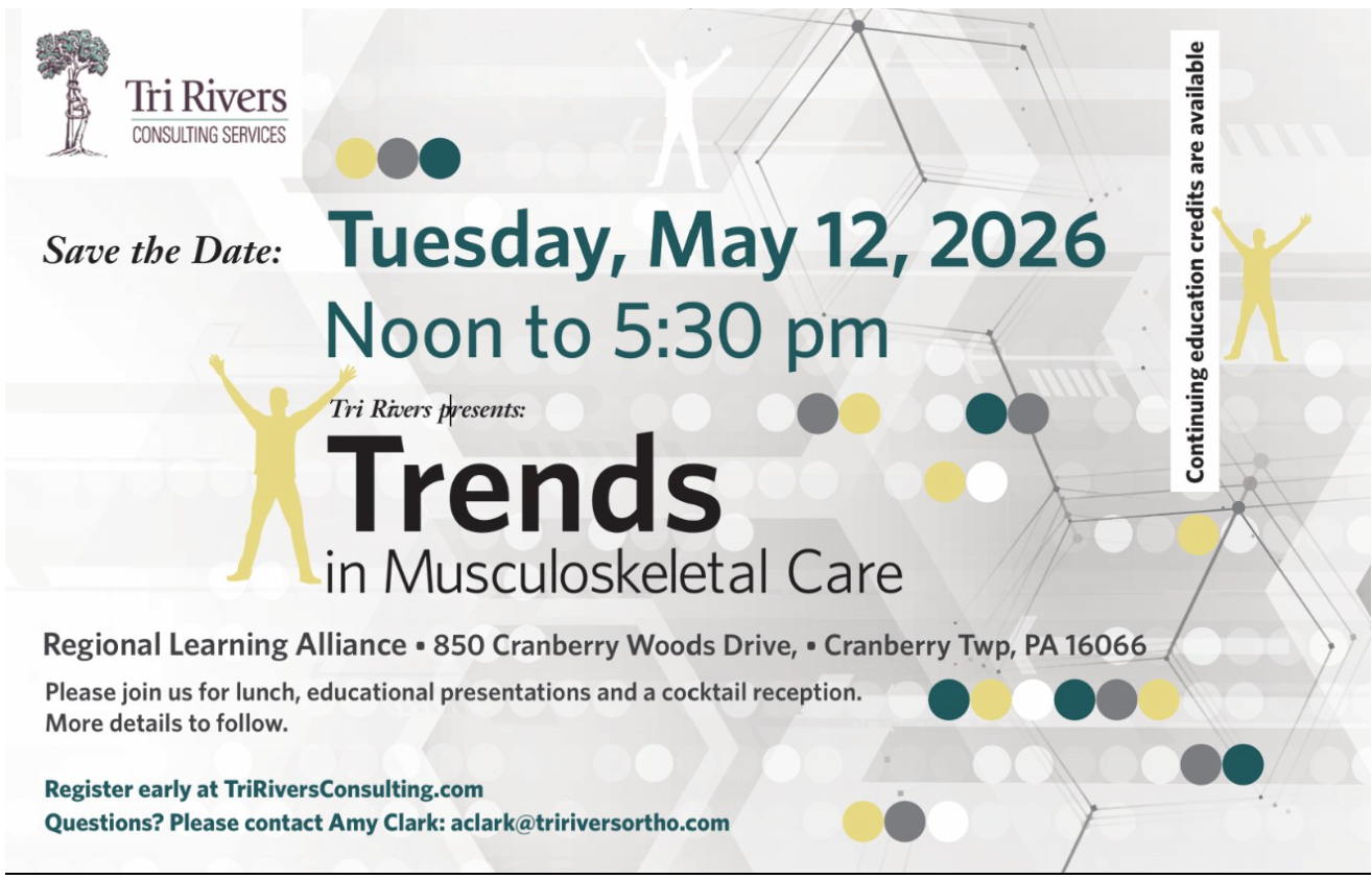 A poster for a seminar on trends in musculoskeletal care