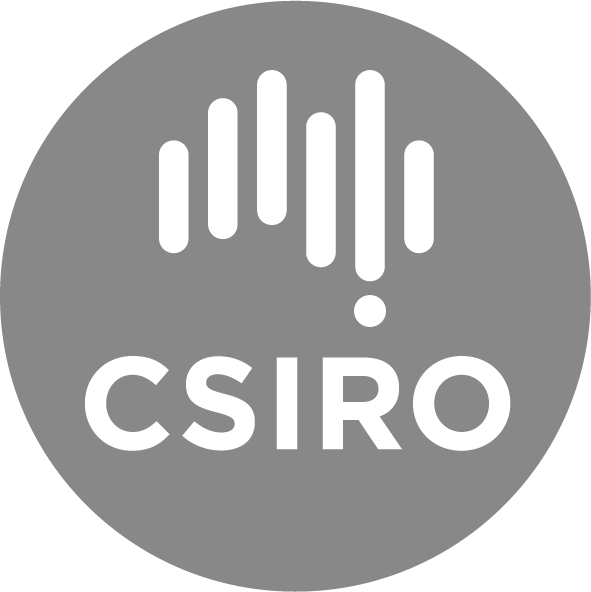 A logo for csiro in a grey circle