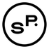 A black and white logo with the letter sp in a circle.