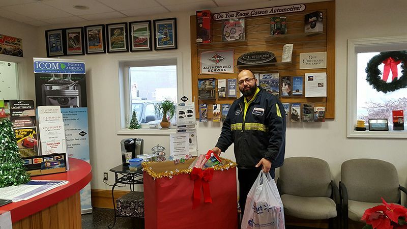 Holiday Toy drive at Cusson Automotive in South Windsor, CT