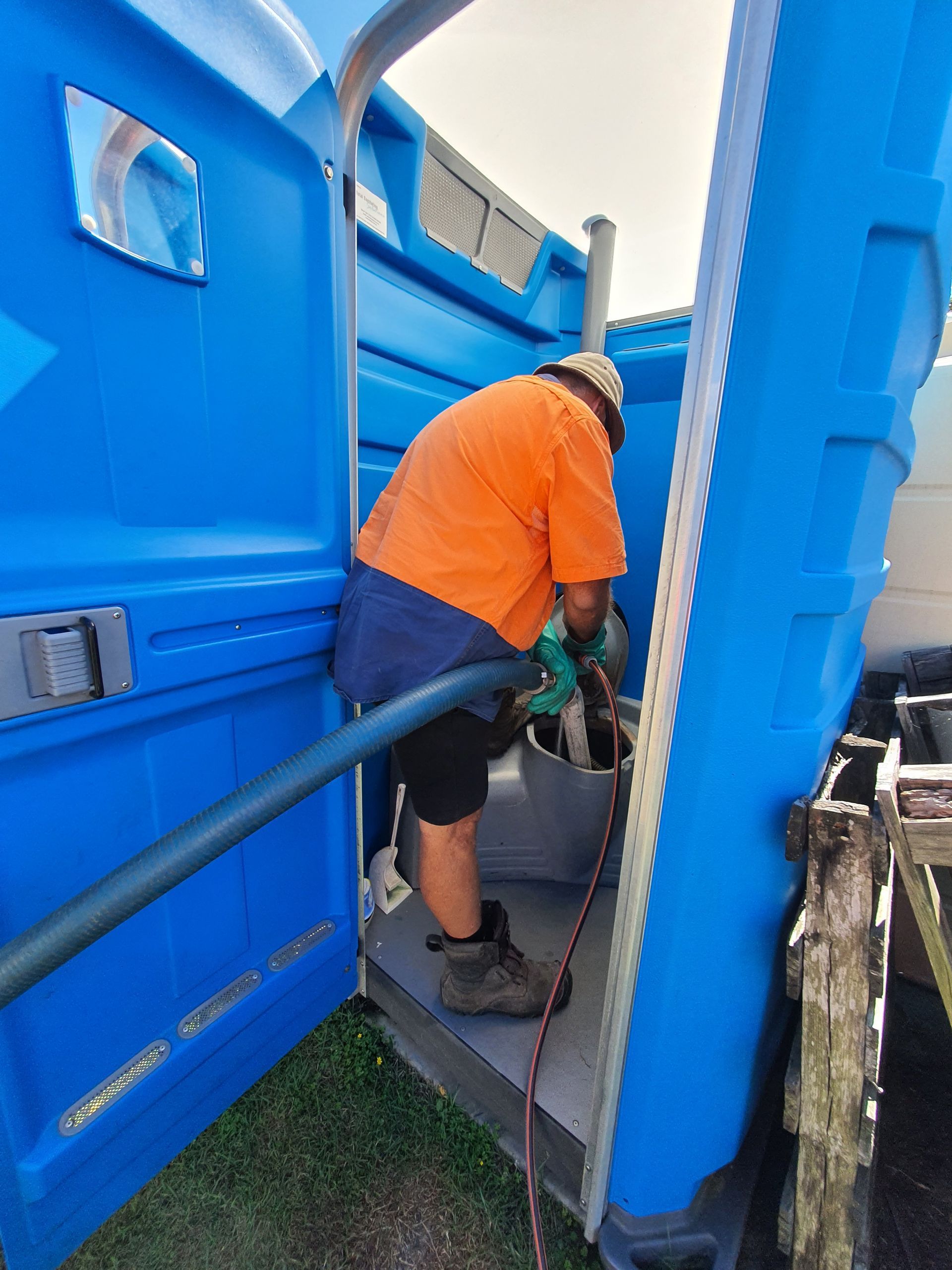 Man Cleaning The Sewers — Waste Disposal in Hervey Bay, QLD