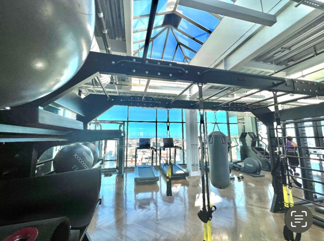 Fitness center at HWH Luxury Living in DTLA