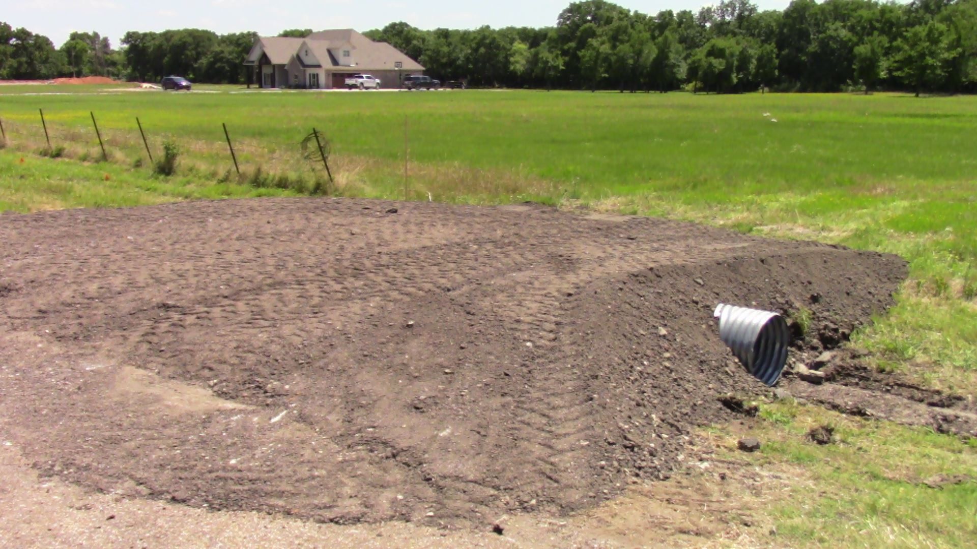 Driveway culvert repair in near Austin, TX.