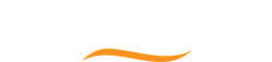 Orange wavy line on a white background
