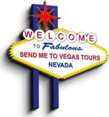 A sign that says welcome to fabulous send me to vegas tours nevada