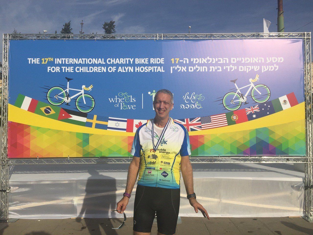 Alex Dembitzer taking part in the 17th international charity bike ride