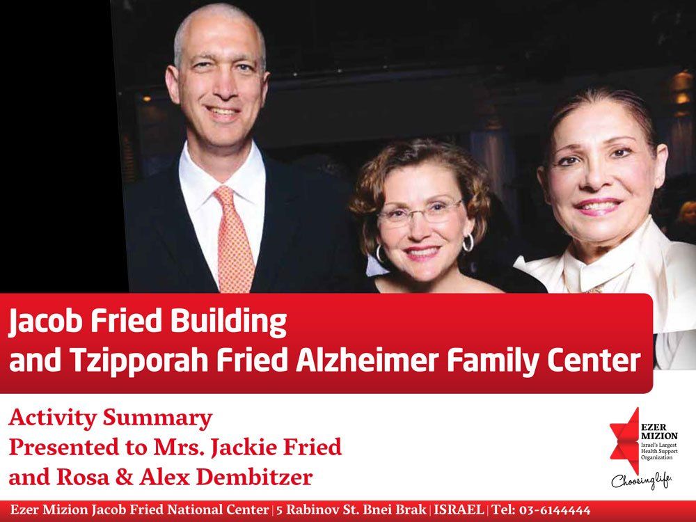 2014 Activity Summary - Jacob fried building and Tzipporah fried Alzheimer family center