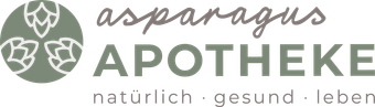 Ein Logo für die Spargelapotheke mit einem Bund Spargel darauf