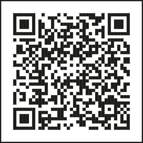 Ein schwarz-weißer QR-Code auf weißem Hintergrund.