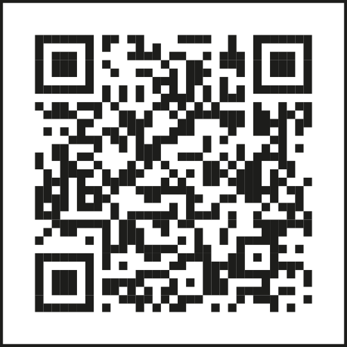 Ein schwarz-weißer QR-Code auf weißem Hintergrund.