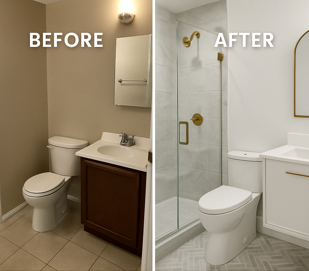 small bathroom remodeling by Allshire Building, metro detroit, michigan