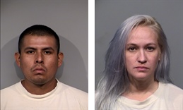 Mug shots of Adakai Anderson and Jennifer Nack