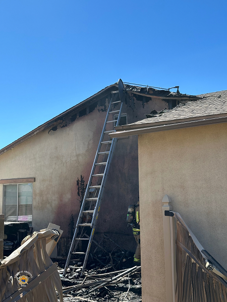 A Prescott Valley home damaged by an attic fire