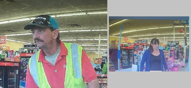 A man and woman wanted for using someone else's credit card