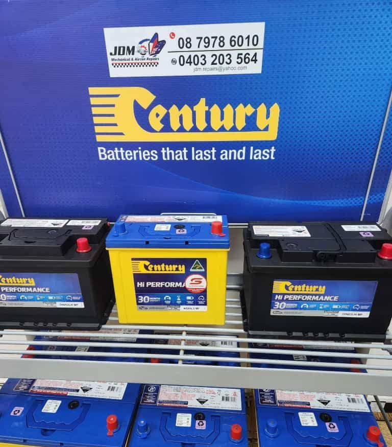 A Display of Century Batteries That Last and Last — JDM Mechanical & Aircon Repairs In Coconut Grove, NT