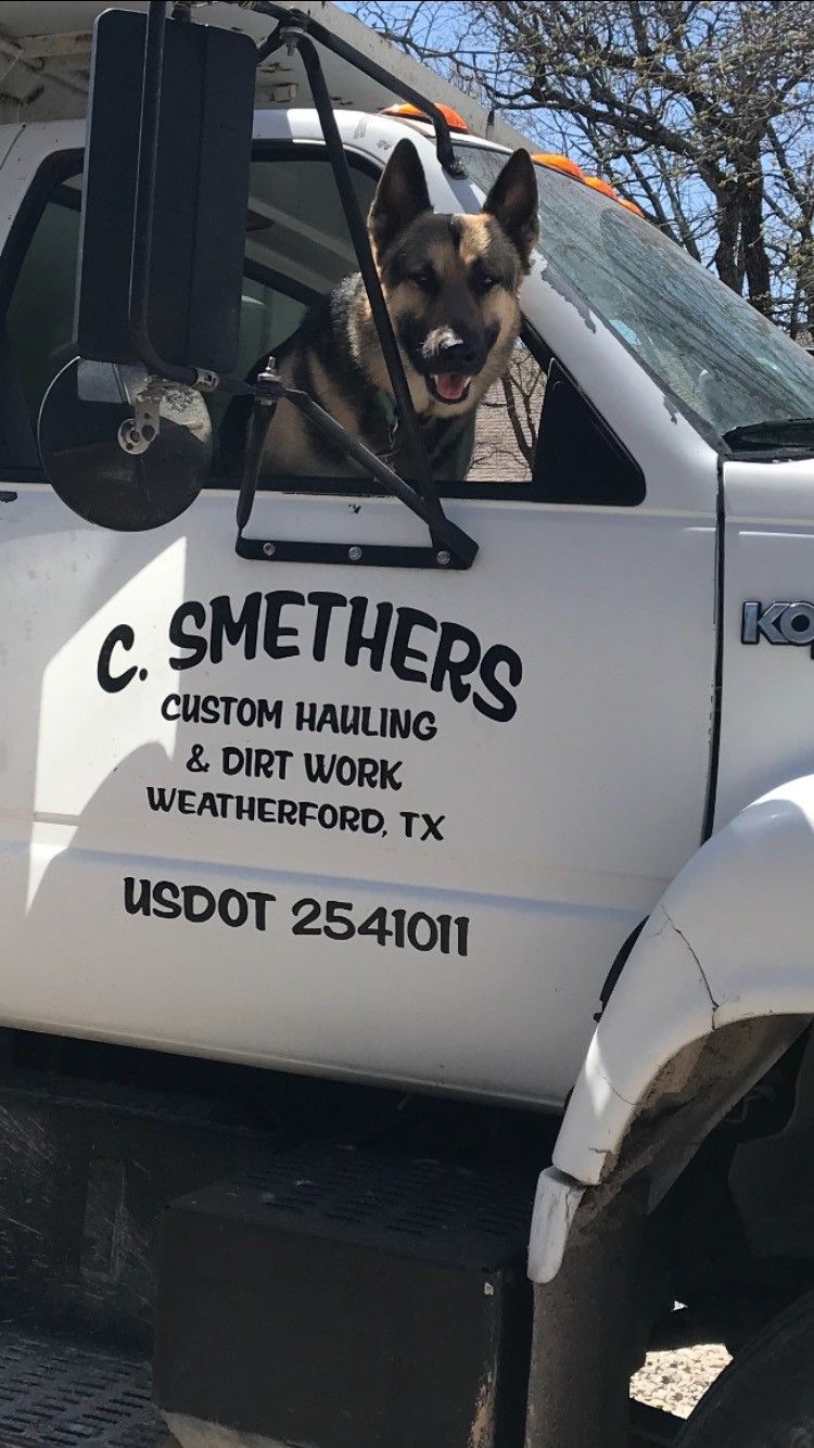 Dog In A Truck — Weatherford, TX — Cleve Smethers Hauling