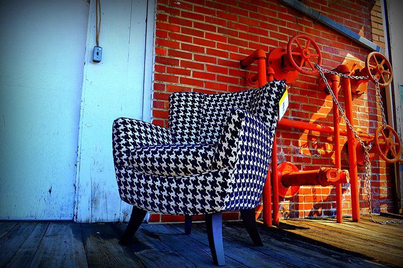Wingback Chair  — Black and White Chair in Elizabethton, TN