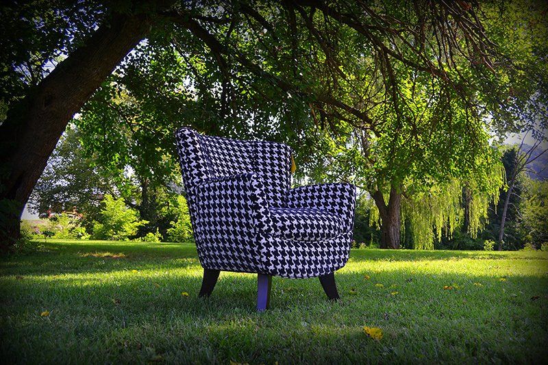 Foot Rests  — Checkered Modern Chair in Elizabethton, TN
