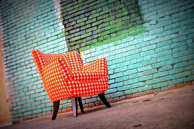 Lounge Chairs  — White and Orange Sofa in Elizabethton, TN
