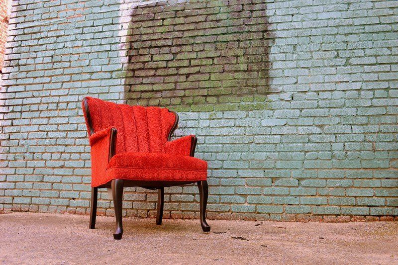 English Rolled Arm  — Red Wood Chair in Elizabethton, TN