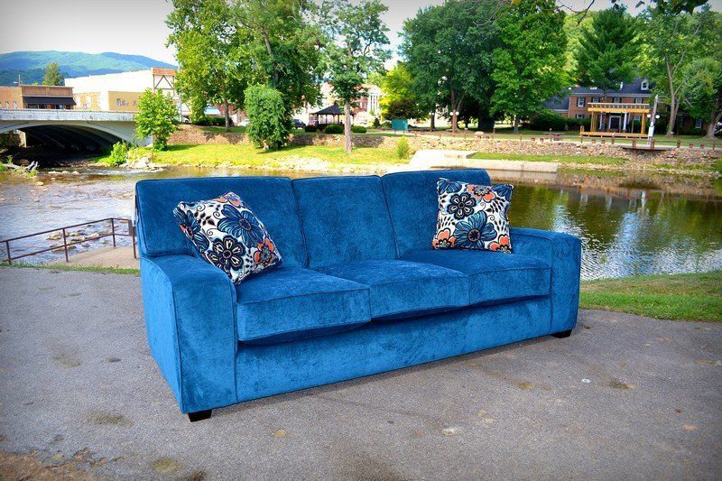 Chesterfield Couch  — Blue Modern Couch in Elizabethton, TN