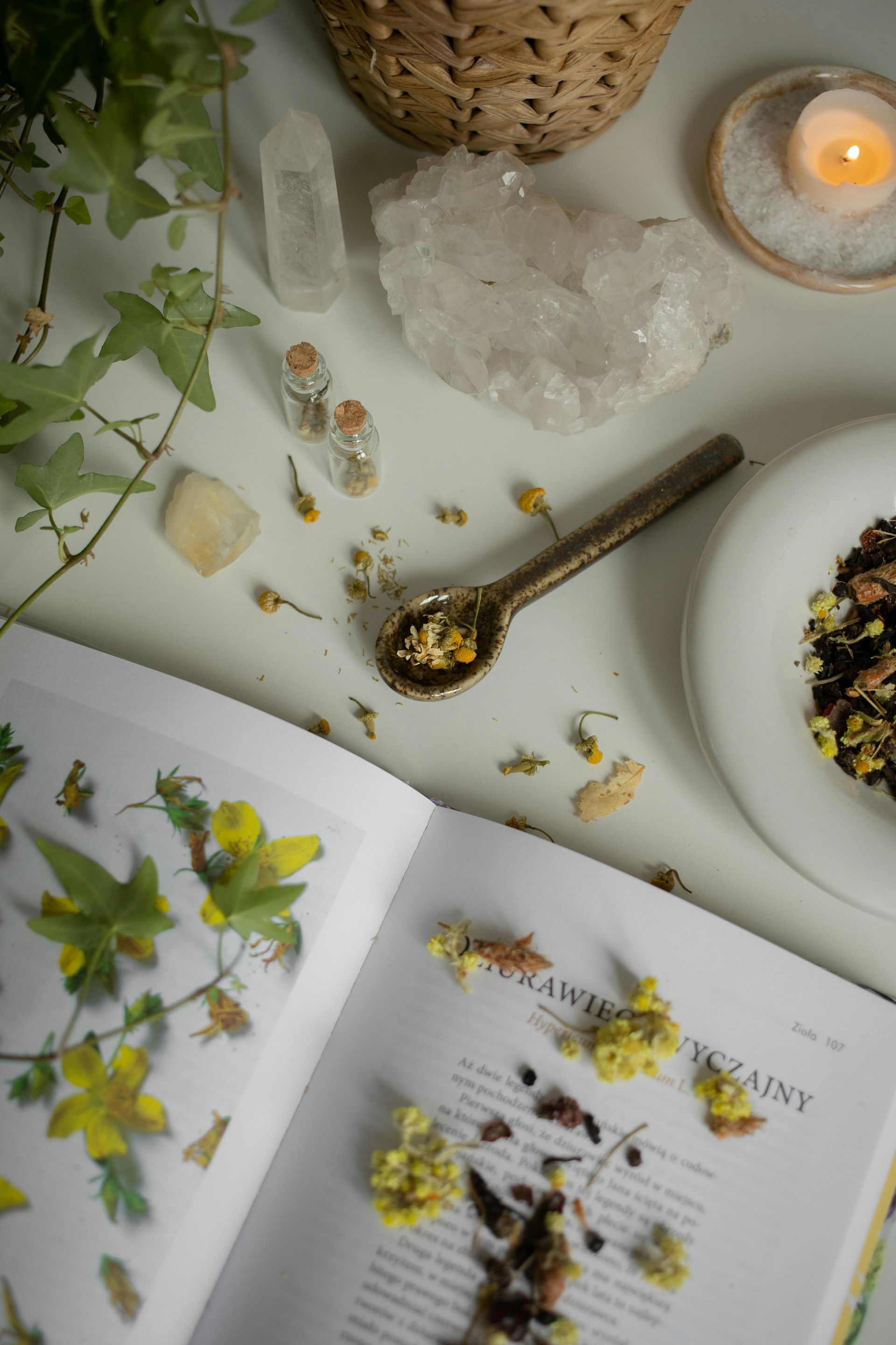 Woman Smelling the Organic Herbs — Yoni Steam Australia in Gold Coast, QLD