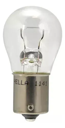 Bombilla para coche P21W transparente con base de metal.