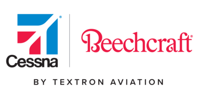 A logo for cessna and beechcraft by textron aviation