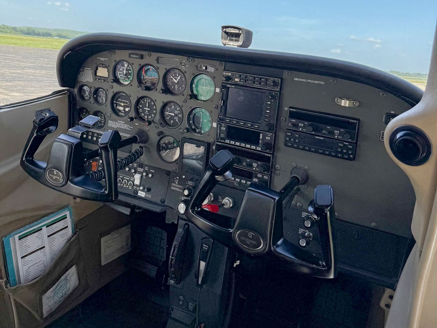 Hetrick Air Service inside Cessna cockpit