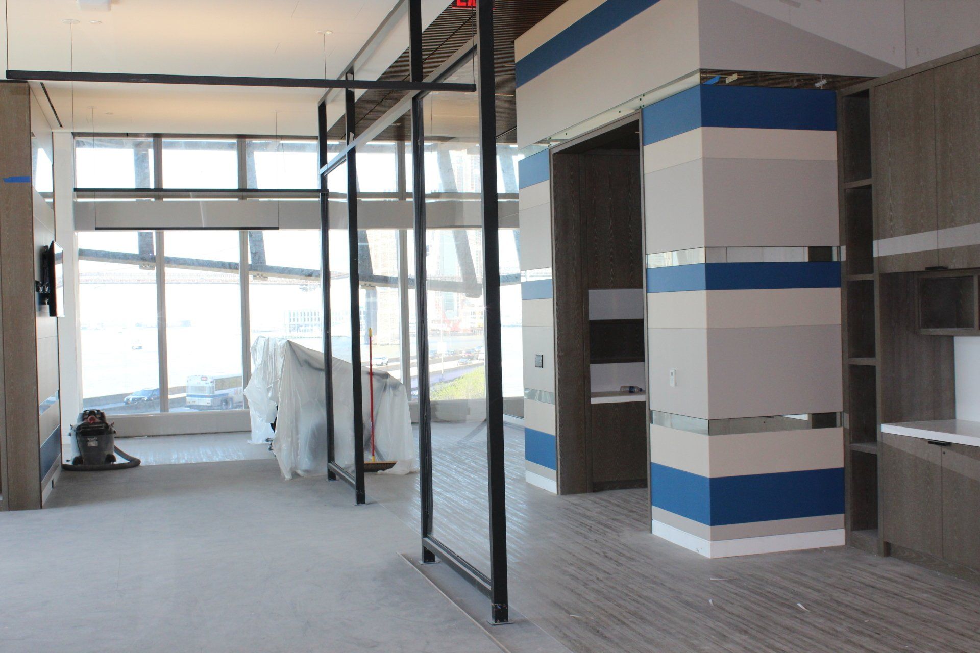 Interior under construction at One Manhattan Square.