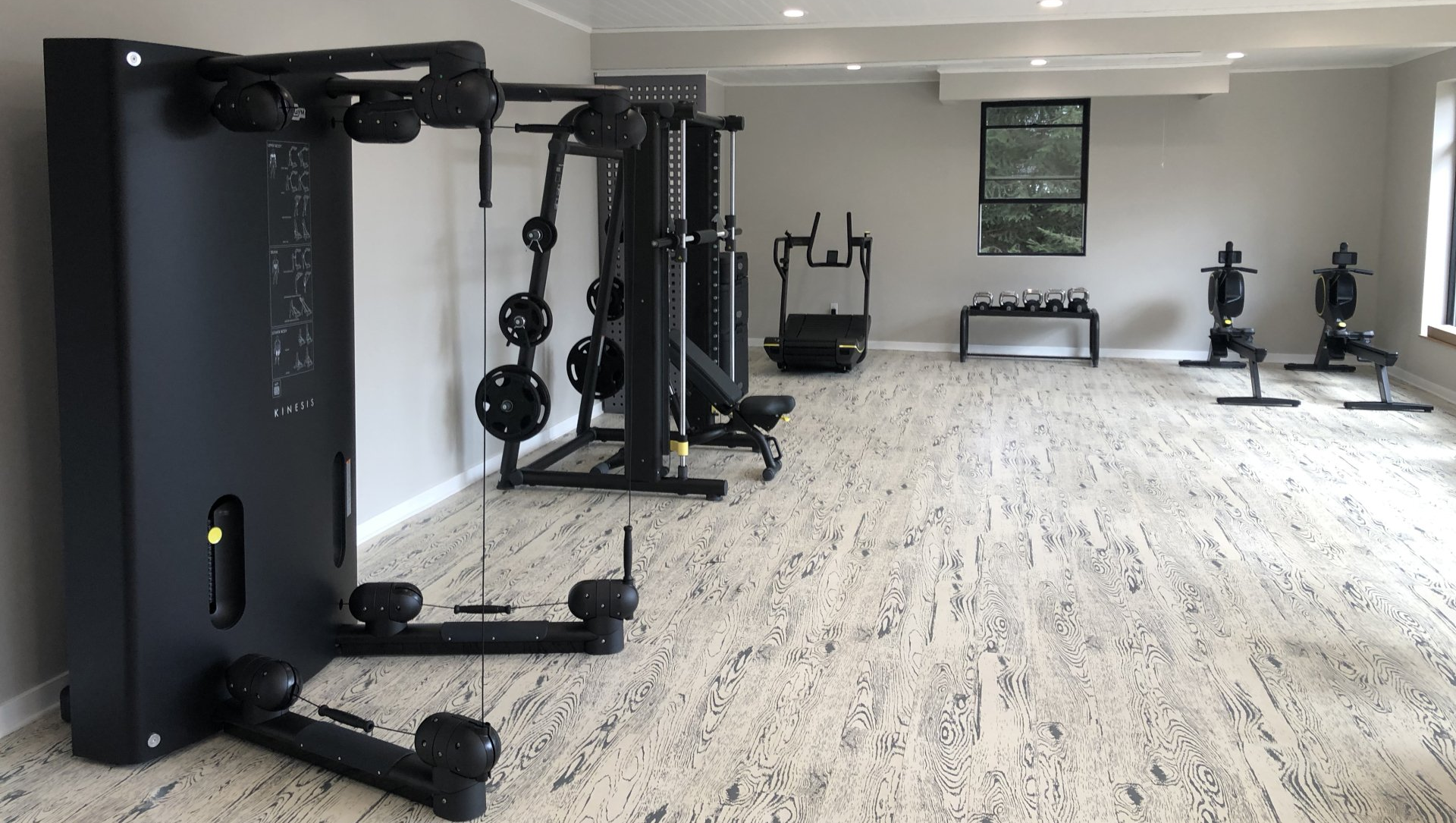 Open gym space with weight machines and cardio equipment at Daily Fitness.