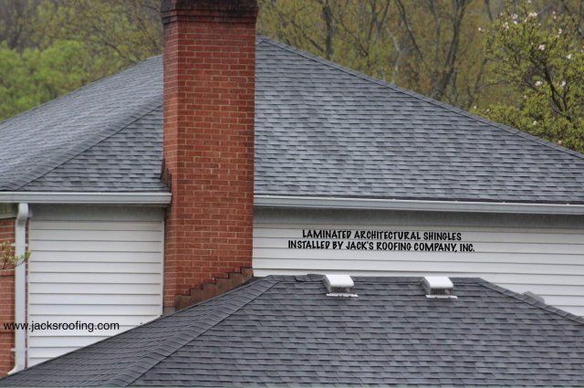 Laminated Architectural Shingle roof installed by Jack's Roofing Company, Inc.