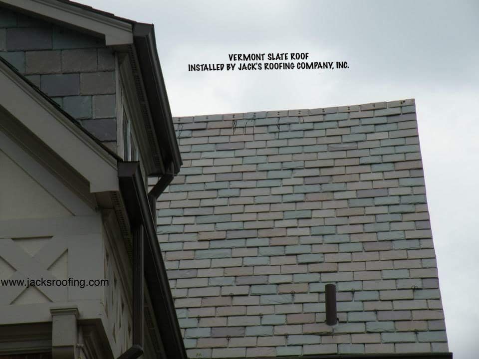 Vermont Slate roof installed by Jack's Roofing Company, Inc.