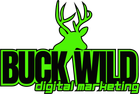 Green buck silhouette above 