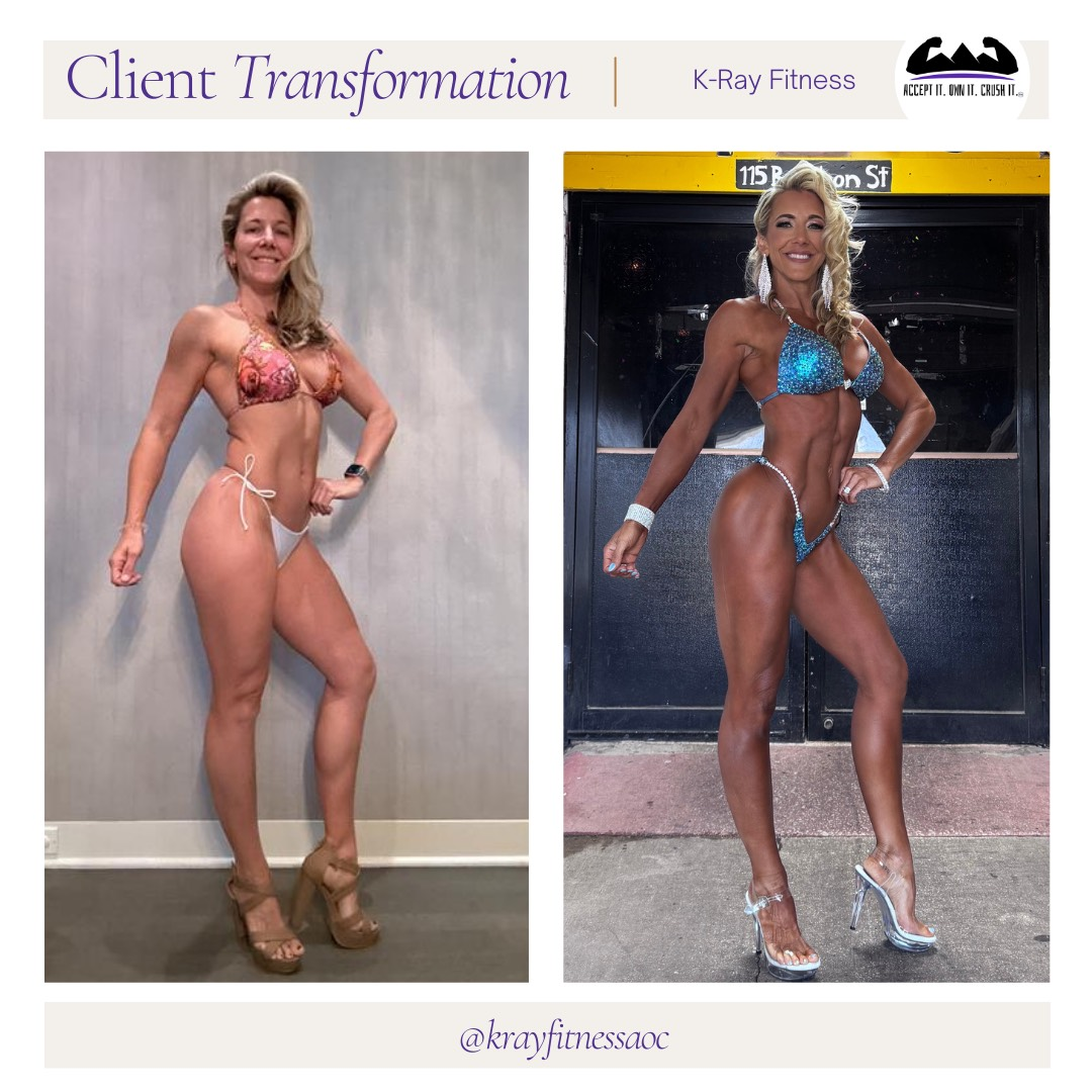 A woman in a bikini is standing next to another woman in a bikini.