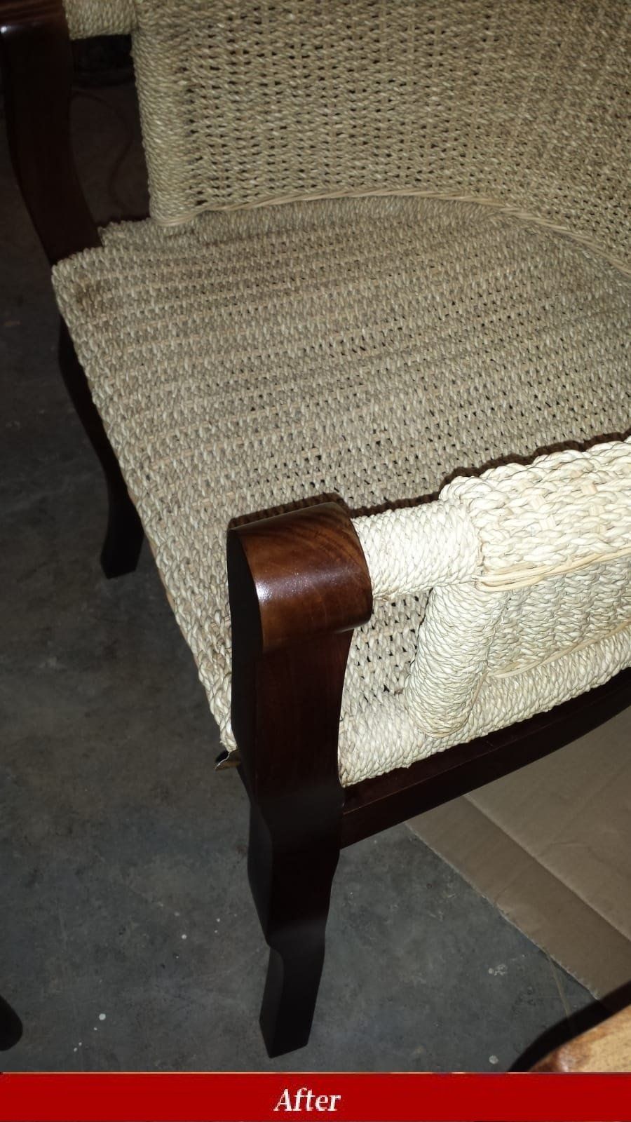 Dog Chewed Chair Repaired