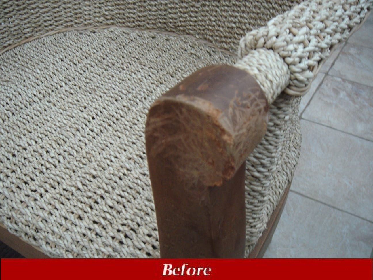 Dog Chewed Chair Repair