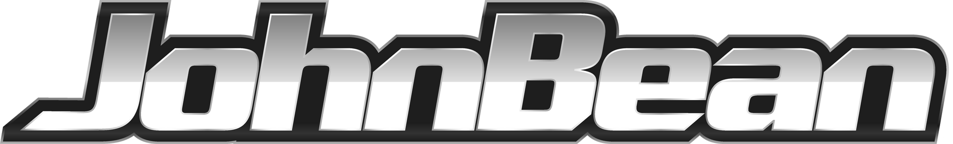 Un logo noir et blanc pour John Bean sur fond blanc