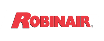 Un logo de robinair rouge sur fond blanc